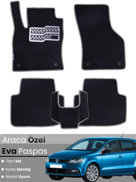 VOLKSWAGEN POLO 9N (2002-2009) Uyumlu EVA Paspas Tam Set–Oto Paspas,Araca Özel,Tam Koruma ürün görseli 1