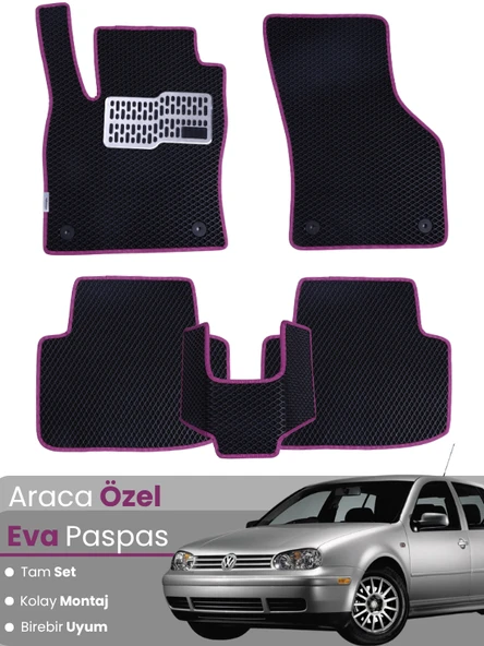 VOLKSWAGEN GOLF 4 (1997-2004) Uyumlu EVA Paspas Tam Set–Oto Paspas,Araca Özel,Su Geçirmez ürün görseli 1