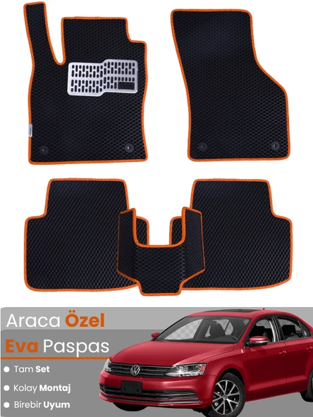 VOLKSWAGEN JETTA (2011-2018) Uyumlu EVA Paspas Tam Set–Oto Paspas,Araca Özel,Su Geçirmez ürün görseli 1
