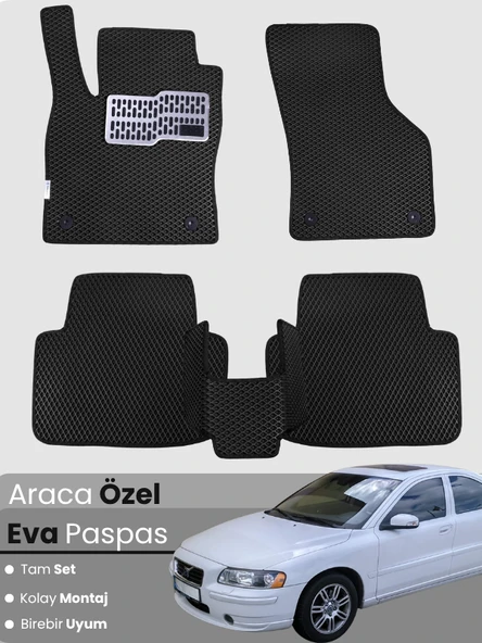 VOLVO S60 (2001-2010) Uyumlu EVA Paspas Tam Set–Oto Paspas,Araca Özel,Tam Koruma,Kolay Montaj ürün görseli 1