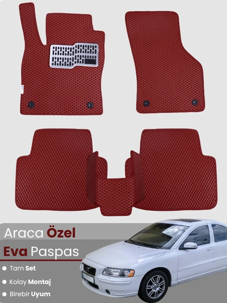 VOLVO S60 (2001-2010) Uyumlu EVA Paspas Tam Set–Oto Paspas,Araca Özel,Tam Koruma,Kolay Montaj ürün görseli 1