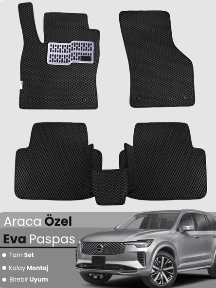 VOLVO XC90 (2014-2025)Uyumlu EVA Paspas Tam Set–Oto Paspas,Araca Özel,Tam Koruma,Kolay Montaj ürün görseli 1