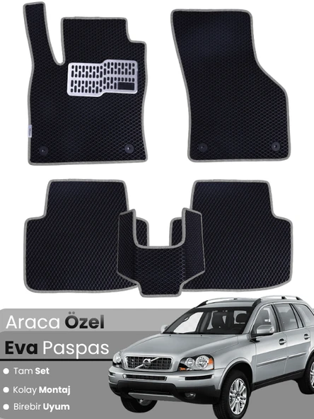 VOLVO XC90 (2002-2014) Uyumlu EVA Paspas Tam Set–Oto Paspas,Araca Özel,Tam Koruma,Kolay Montaj ürün görseli 1