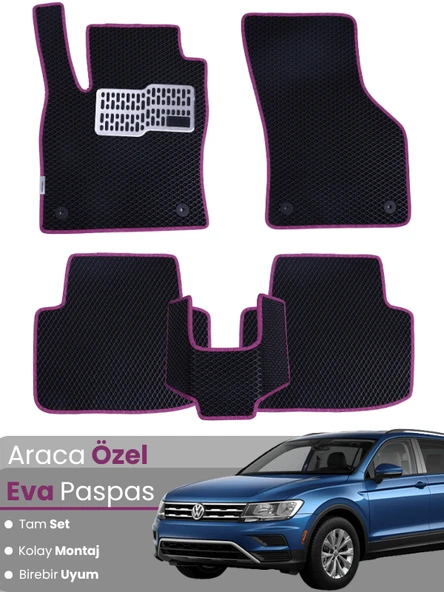 VOLKSWAGEN TİGUAN (2016-2019) Uyumlu EVA Paspas Tam Set–Oto Paspas,Araca Özel,Tam Koruma ürün görseli 1