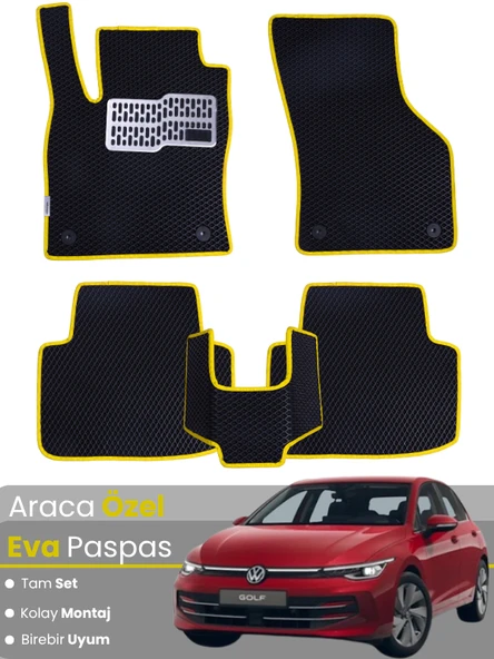 VOLKSWAGEN GOLF 8,5 (2024-2025) Uyumlu EVA Paspas Tam Set–Oto Paspas,Araca Özel,Su Geçirmez ürün görseli 1