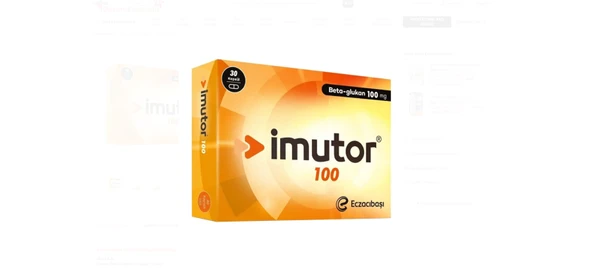 İmutor Beta Glukan 30Kapsül 100 mg ürün görseli 1