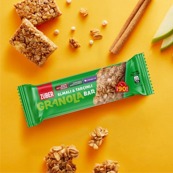 Züber Granola Bar 25 Gr Elmalı Ve Tarçınlı ürün görseli 1
