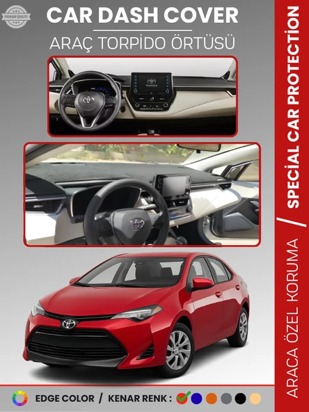 TOYOTA COROLLA (2019+) TORPİDO ÖRTÜSÜ E210 KASA HAYALET EKRANLI DİJİTAL GÖSTERGELİ TORPİDO KORUMA ürün görseli 1