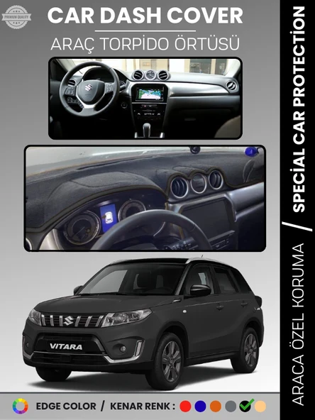 SUZUKİ GRAND VİTARA (2014-2021) Torpido Örtüsü Ön Göğüs Halı Torpido Koruma Tam Uyum Kaymaz ürün görseli 1
