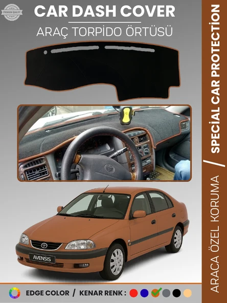 TOYOTA AVENSİS T220 (1997-2002) Torpido Örtüsü Ön Göğüs Halı Torpido Koruma Tam Uyum UV Koruma ürün görseli 1