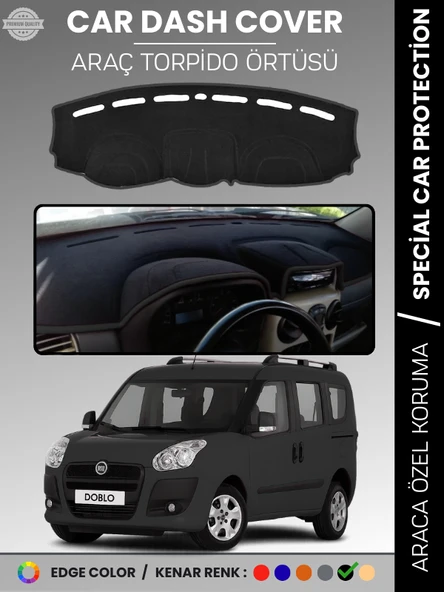 FIAT DOBLO D3 (2009-2013) AİRBAGSİZ Torpido Örtüsü Göğüs Torpido Koruma Çatlamayı Engeller Tam Uyum ürün görseli 1