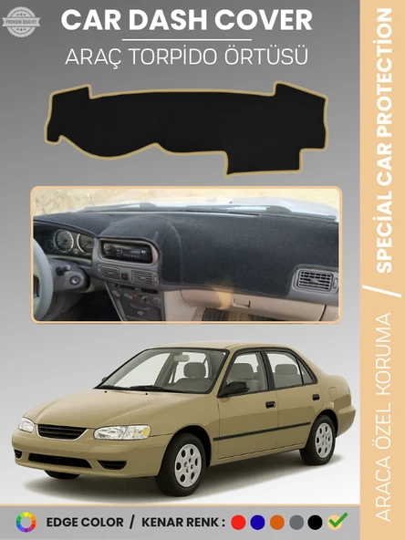 TOYOTA COROLLA E110 (1998-2002) Torpido Örtüsü Ön Göğüs Koruma Araca Özel Çatlamayı Önler Kaymaz ürün görseli 1