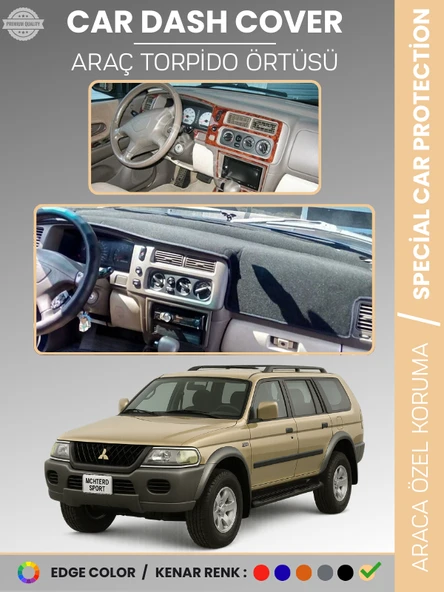 MITSUBISHI MONTERO SPORT (1996-2009) Torpido Örtüsü Ön Göğüs Koruma Torpido Koruma Araca Özel ürün görseli 1