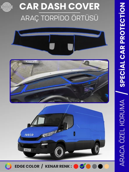 IVECO DAILY (2014-2019) Torpido Örtüsü Panel Torpido Koruma Araca Özel Tam Uyum Kaymaz Kolay Montaj ürün görseli 1