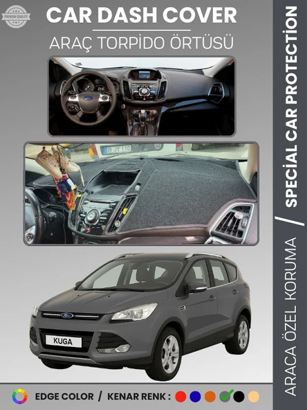 FORD KUGA (2013-2015) Torpido Örtüsü Ön Göğüs Koruma Torpido Koruma Tam Uyum Çatlamayı Önler ürün görseli 1