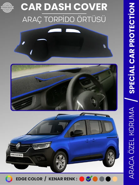 RENAULT KANGOO EXPRESS (2021-2024) Torpido Örtüsü Ön Göğüs Koruma Torpido Koruma Araca Özel Tam Uyum ürün görseli 1