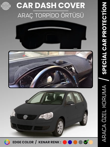 VOLKSWAGEN POLO ÇUKURLU GÖĞÜS (2001-2009) Torpido Örtüsü Ön Göğüs Koruma Torpido Koruma Tam Uyum ürün görseli 1
