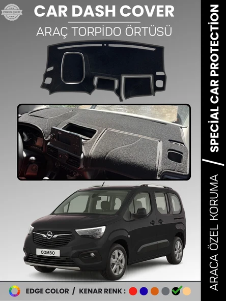 OPEL COMBO E (2018-2025) Torpido Örtüsü Ön Göğüs Koruma Torpido Koruma Tam Uyum Çatlamayı Önler ürün görseli 1