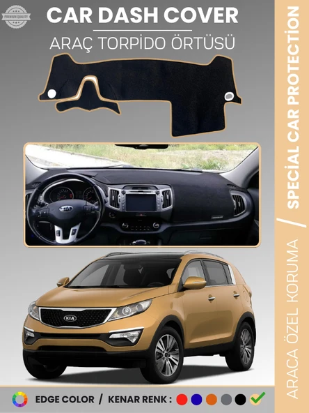 KİA SPORTAGE (2010-2016) Torpido Örtüsü Ön Panel Halı Torpido Koruma Tam Uyum Araca Özel Kaymaz ürün görseli 1