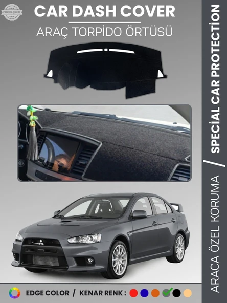 MITSUBISHI LANCER (2007-2017) Torpido Örtüsü Ön Göğüs Koruma Torpido Koruma Araca Özel Tam Uyum ürün görseli 1