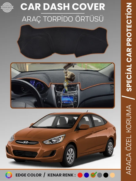 HYUNDAİ ACCENT BLUE (2011-2017) Torpido Örtüsü Ön Göğüs Torpido Koruma Çatlamayı Engeller Tam Uyum ürün görseli 1