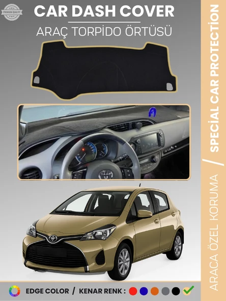 TOYOTA YARİS (2014-2019) Torpido Örtüsü Ön Panel Koruma Tam Uyum Çatlamayı Önler ürün görseli 1