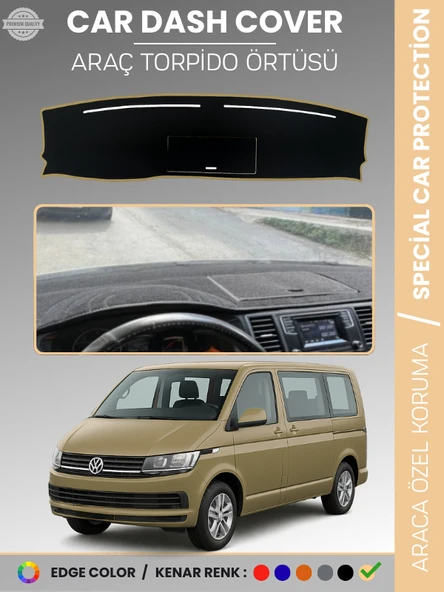 VOLKSWAGEN TRANSPORTER  T6  KAPAKLI MODEL (2015-2020) Torpido Örtüsü Ön Göğüs Koruma Torpido Koruma ürün görseli 1