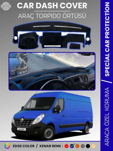 RENAULT MASTER 3 (2010-2021) Torpido Örtüsü Ön Göğüs Koruma Torpido Koruma Araca Özel Tam Uyum ürün görseli 1