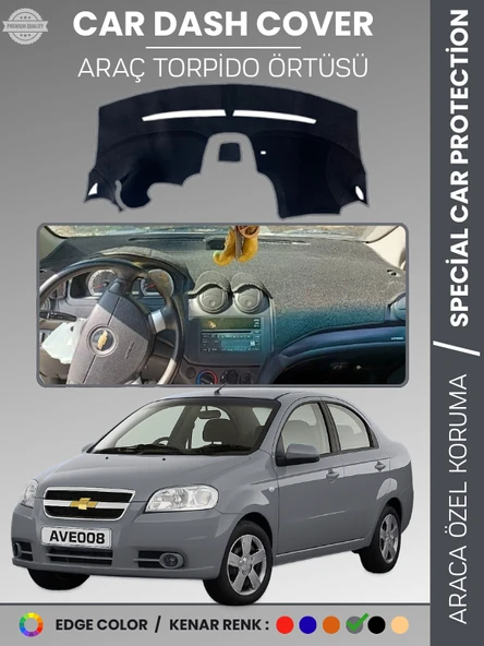 CHEVROLET AVEO (2006-2011) Torpido Örtüsü Ön Göğüs Torpido Koruma Tam Uyum Kaymaz Hızlı Montaj ürün görseli 1
