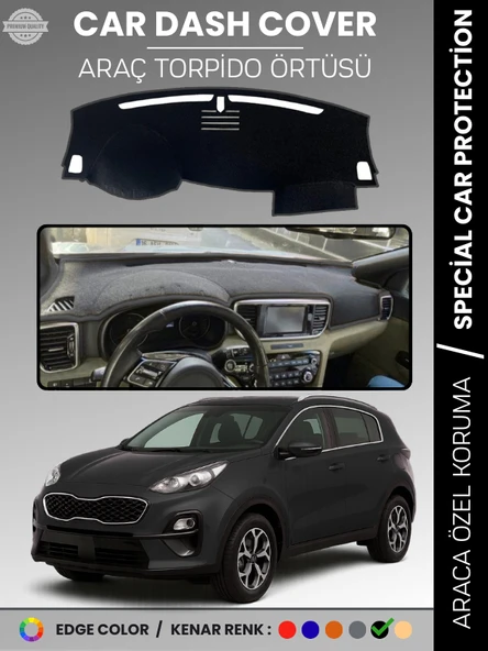 KİA SPORTAGE (2017-2020) Torpido Örtüsü Ön Panel Halı Torpido Koruma Tam Uyum Araca Özel Kaymaz ürün görseli 1