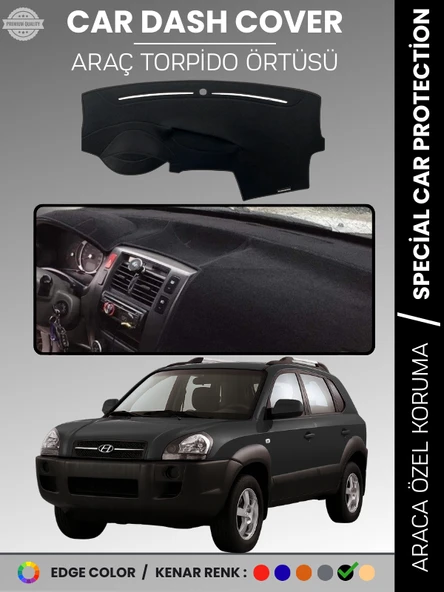 HYUNDAİ TUCSON (2004-2009) Torpido Örtüsü Ön Göğüs Koruma Torpido Koruma Çatlamayı Engeller Tam Uyum ürün görseli 1