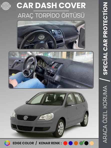 VOLKSWAGEN POLO DÜRBÜN GÖGÜS (2001-2009) Torpido Örtüsü Ön Göğüs Koruma Torpido Koruma Tam Uyum ürün görseli 1