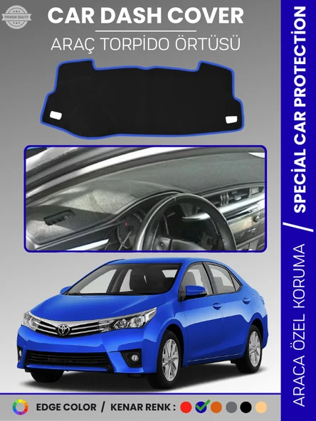TOYOTA COROLLA E170 (2013-2019) Torpido Örtüsü Ön Göğüs Koruma Araca Özel Çatlamayı Önler Kaymaz ürün görseli 1