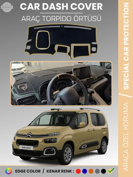 CITROEN BERLİNGO (2018-20025) Torpido Örtüsü Ön Göğüs Torpido Koruma Çatlamayı Engeller Tam Uyum ürün görseli 1