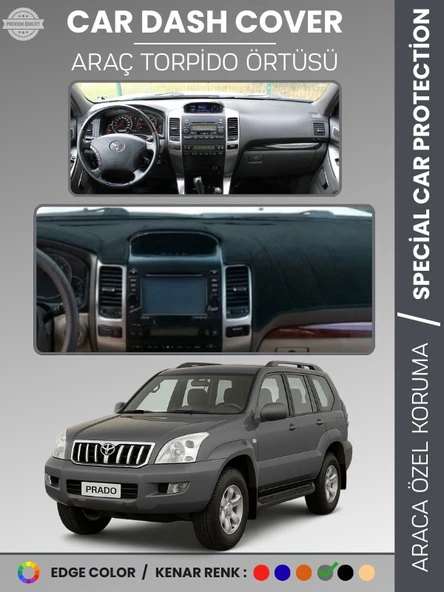 TOYOTA LAND CRUISER PRADO (2002-2009) Torpido Örtüsü Ön Göğüs Koruma Araca Özel ürün görseli 1