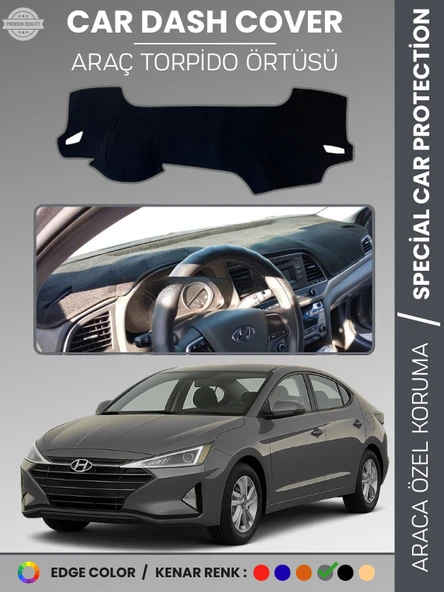 HYUNDAİ ELANTRA (2017-2020) Torpido Örtüsü Ön Göğüs Halı Araca Özel Çatlamayı Önler Kaymaz ürün görseli 1