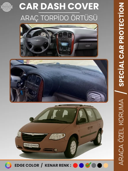 CHRYSLER GRAND VOYAGER (2002-2006) Torpido Örtüsü Ön Göğüs Koruma Torpido Koruma Tam Uyum ürün görseli 1