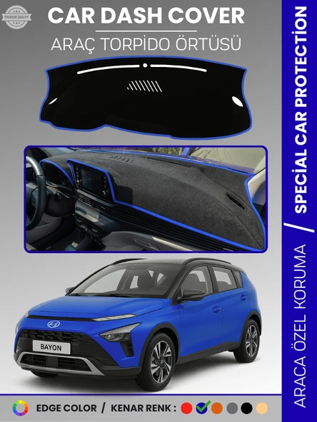 HYUNDAİ BAYON (2020+) Torpido Örtüsü Panel Koruma Araca Özel UV Koruyucu Kaymaz Hızlı Montaj ürün görseli 1
