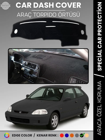 Honda CİVİC ( EJ-EK-EM) (1995-2000) Torpido Örtüsü Göğüs Koruma Tam Uyum UV Koruma Kaymaz ürün görseli 1