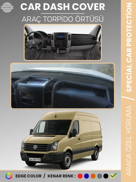 VOLKSWAGEN CRAFTER 1.NESİL LT3 KASA (2012-2019) Torpido Örtüsü Ön Göğüs Koruma ürün görseli 1
