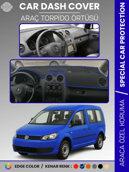 VOLKSWAGEN CADDY (2004-2015) Torpido Örtüsü Ön Göğüs Koruma Torpido Koruma Tam Uyum Çatlamayı Önler ürün görseli 1