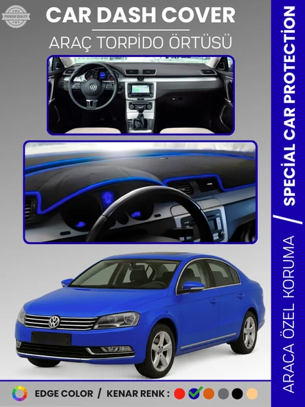 VOLKSWAGEN PASSAT B7 (2010-2015) Torpido Örtüsü Ön Göğüs Koruma Torpido Koruma Tam Uyum UV Koruma ürün görseli 1