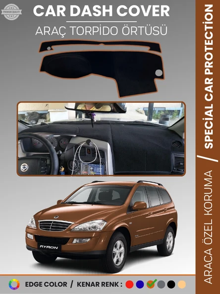 SSANGYONG KYRON (2005-2015) Torpido Örtüsü Ön Göğüs Halı Torpido Koruma Tam Uyum Kaymaz UV Koruma ürün görseli 1