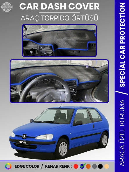 PEUGEOT 106 (1991-2003) Torpido Örtüsü Ön Göğüs Torpido Koruma Birebir Uyum Kaymaz Özel Kesim ürün görseli 1