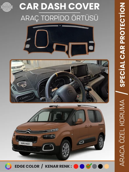 CITROEN BERLİNGO (2018-20025) Torpido Örtüsü Ön Göğüs Torpido Koruma Çatlamayı Engeller Tam Uyum ürün görseli 1