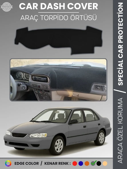 TOYOTA COROLLA E110 (1998-2002) Torpido Örtüsü Ön Göğüs Koruma Araca Özel Çatlamayı Önler Kaymaz ürün görseli 1