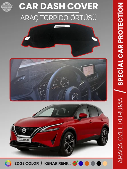 NİSSAN QASHQAİ J12 (2021-2025) Torpido Örtüsü Ön Göğüs Koruma Araca Özel Çatlamayı Önler Kaymaz ürün görseli 1