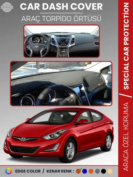 HYUNDAİ ELANTRA (2011-2017) Torpido Örtüsü Ön Göğüs Araca Özel UV Koruma Kaymaz Kolay Montaj ürün görseli 1