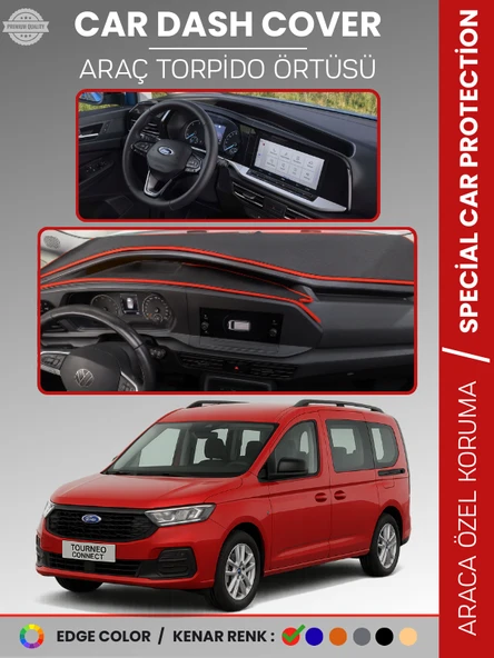 FORD TOURNEO CONNECT (2023+) Torpido Örtüsü Ön Göğüs Koruma Torpido Koruma Tam Uyum ürün görseli 1