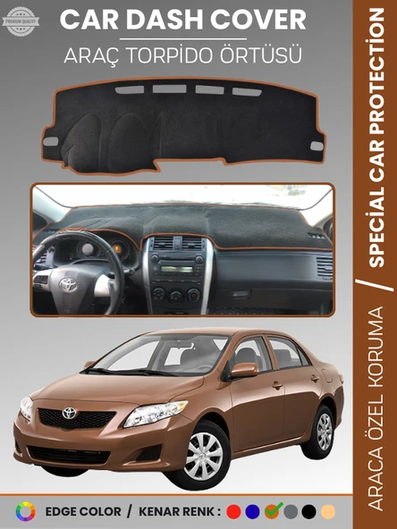 TOYOTA COROLLA E140 (2007-2013) Torpido Örtüsü Ön Göğüs Koruma Araca Özel Çatlamayı Önler Kaymaz ürün görseli 1